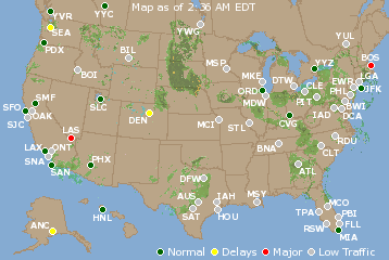 National Airport Delays Map