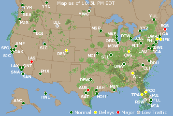 National Airport Delays Map