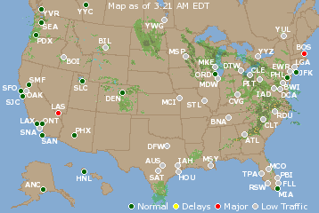 National Airport Delays Map