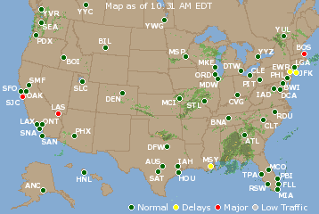 National Airport Delays Map