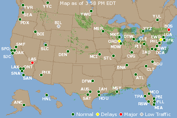 National Airport Delays Map