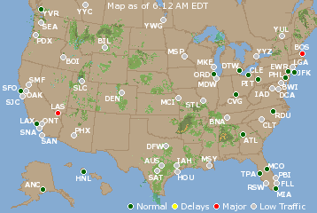 National Airport Delays Map