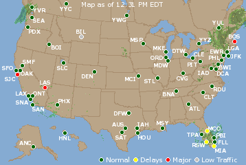 National Airport Delays Map