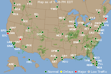 National Airport Delays Map