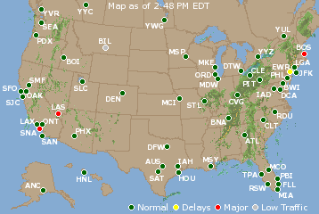 National Airport Delays Map