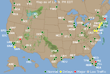 National Airport Delays Map