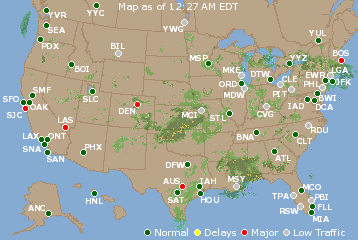 National Airport Delays Map