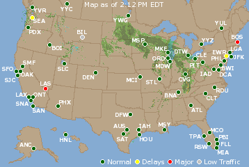 National Airport Delays Map