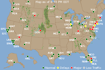 National Airport Delays Map