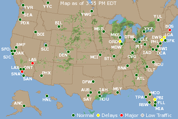 National Airport Delays Map