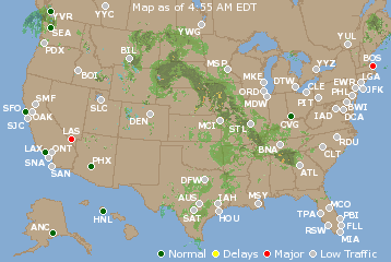 National Airport Delays Map
