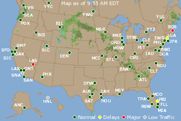 National Airport Delays Map