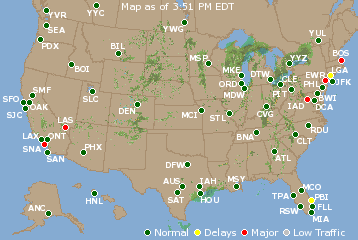 National Airport Delays Map