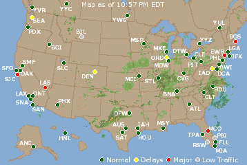 National Airport Delays Map