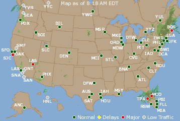 National Airport Delays Map