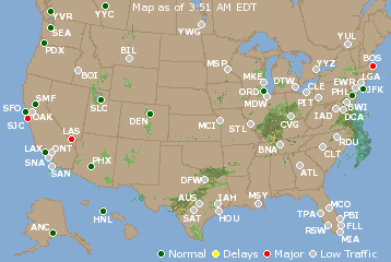 National Airport Delays Map