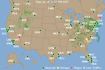 National Airport Delays Map