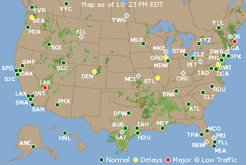 National Airport Delays Map