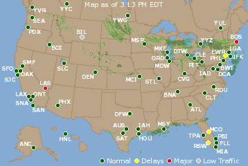 National Airport Delays Map