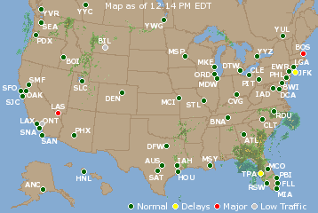 National Airport Delays Map