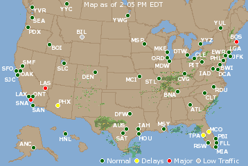 National Airport Delays Map