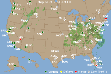 National Airport Delays Map