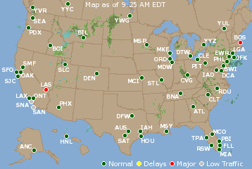 National Airport Delays Map