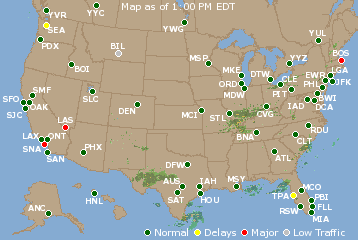 National Airport Delays Map