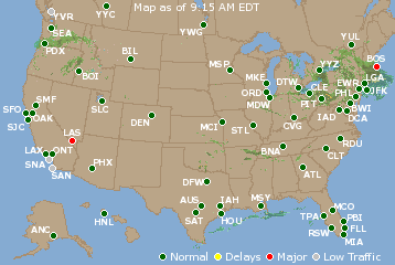 National Airport Delays Map