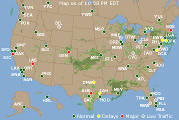 National Airport Delays Map