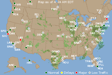 National Airport Delays Map