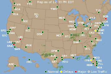 National Airport Delays Map