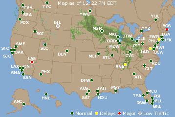 National Airport Delays Map