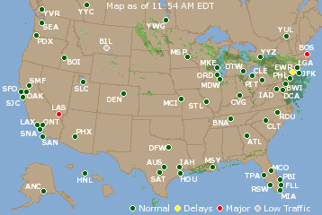 National Airport Delays Map