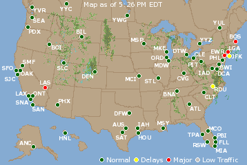 National Airport Delays Map