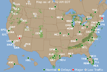 National Airport Delays Map