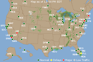National Airport Delays Map