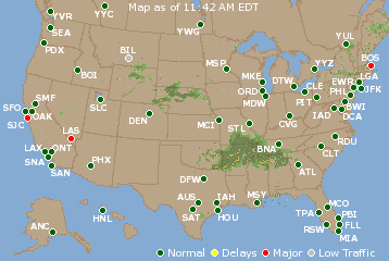 National Airport Delays Map
