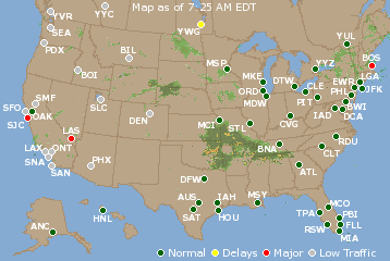National Airport Delays Map