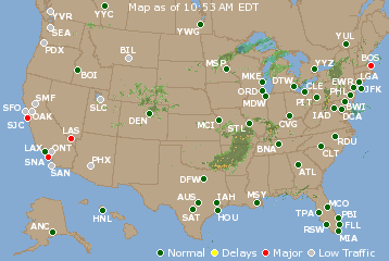 National Airport Delays Map