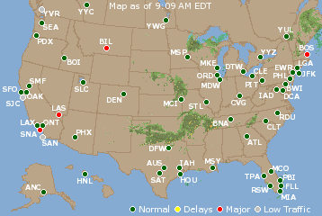 National Airport Delays Map