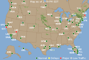 National Airport Delays Map