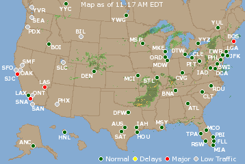 National Airport Delays Map