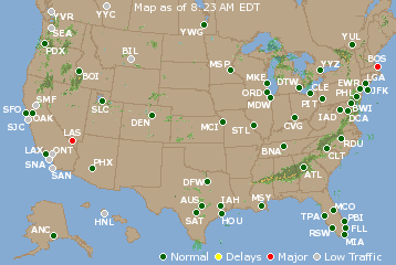 National Airport Delays Map
