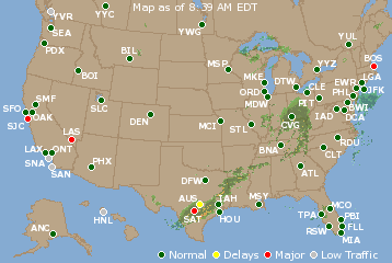 National Airport Delays Map