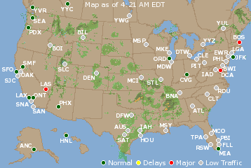 National Airport Delays Map