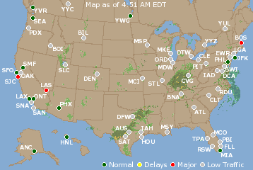 National Airport Delays Map