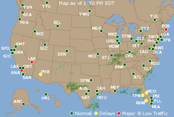 National Airport Delays Map
