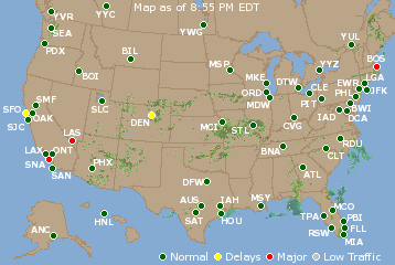 National Airport Delays Map