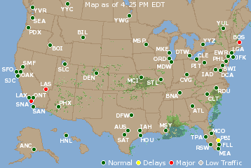 National Airport Delays Map
